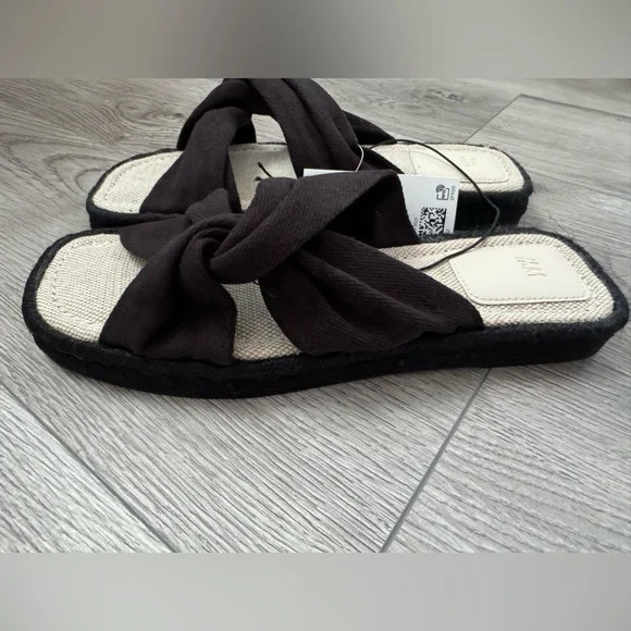 H&M Black and Cream Women's Sandals - Picture 1 of 7